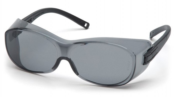 OTG General Purpose Safety Glasses Gray Lens Black Frame - Spill Control